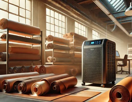 Dehumidifier in Leather Store Room